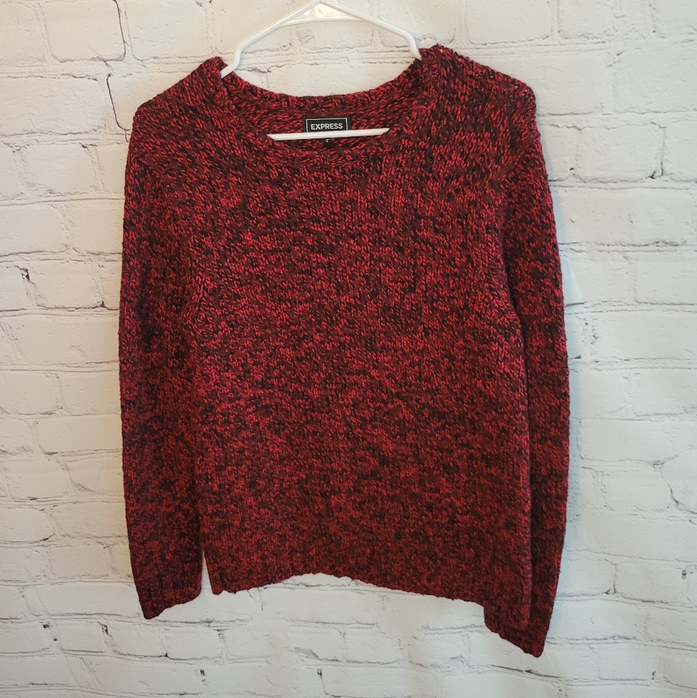 Express Red Knitted Sweater Size Medium